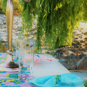 Embellished Ankara-Print Table Runner Set